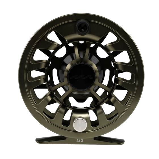 Green fly fishing reel perfect for saltwater fly fishing in skinny water and skiff boats , guide used fly reels and rods 