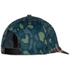 rear view photo of sea grass camo hat. salmon waves logo on right side.
